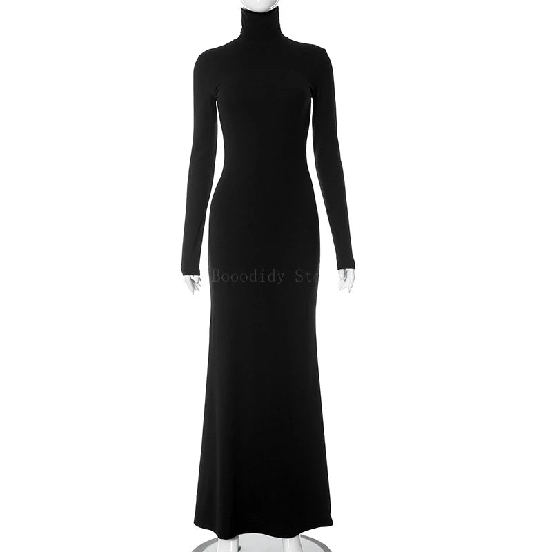 Maternity DressesStylish Maternity Dress for Baby Shower Elegant High Neck Long Sleeve Dress for Pregnancy Photoshoots