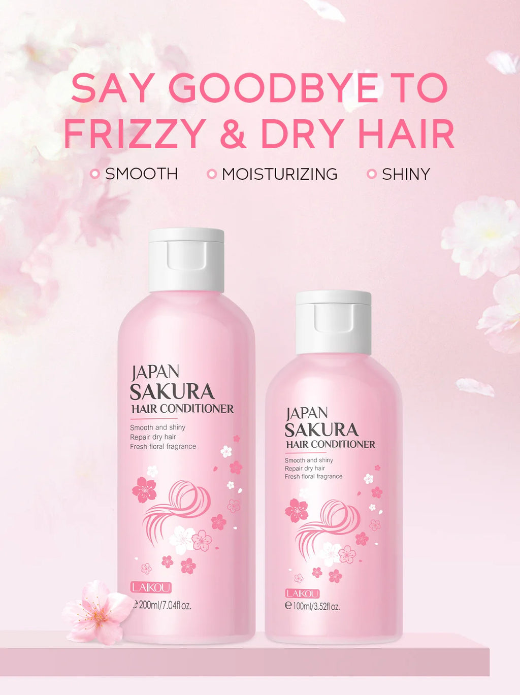 LAIKOU Sakura Shampoo Hair Conditioner Moisturizing Nourishing Repair Damaged  Anti Dandruff Oil Control Shampoos Cleansing Care