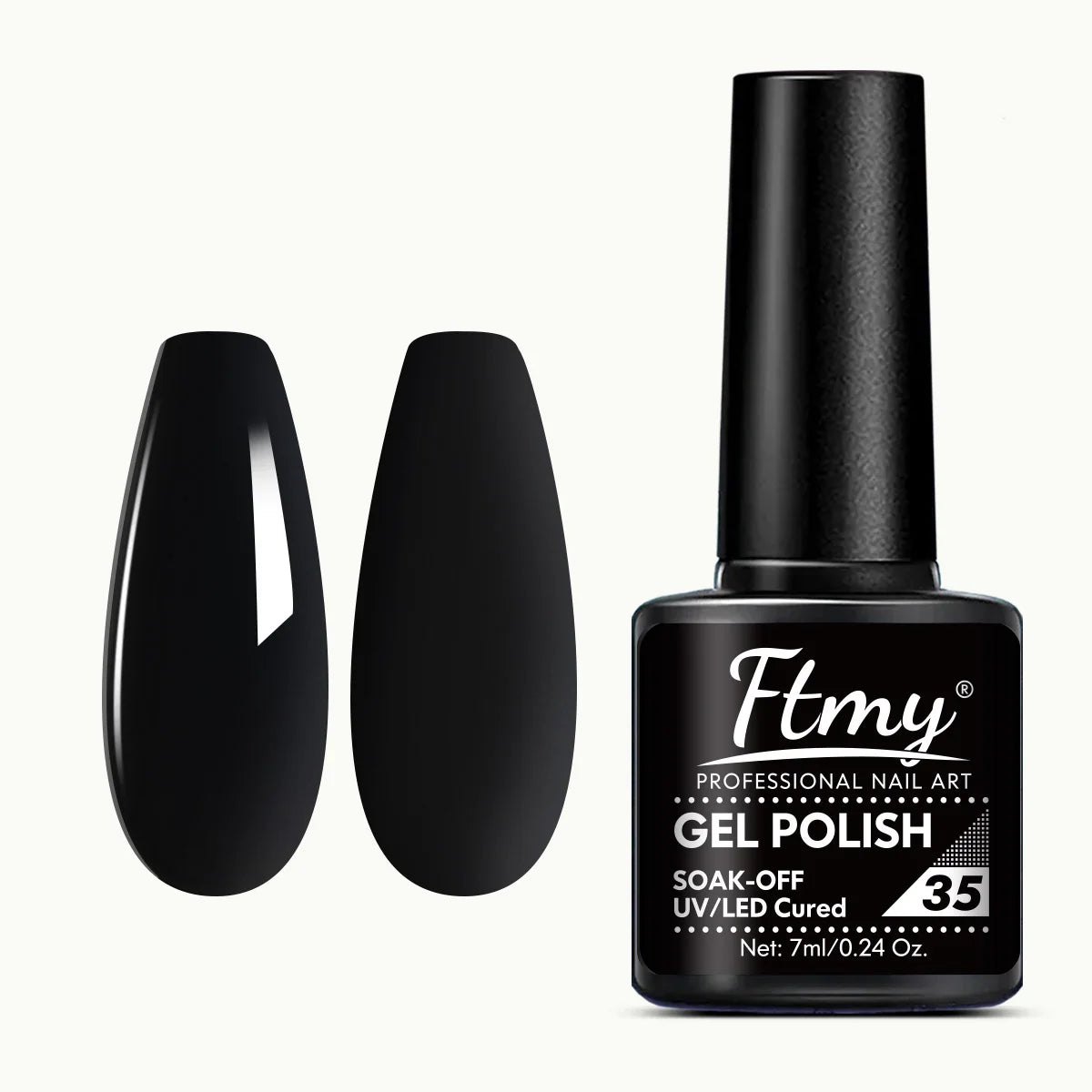 1/2pcs Black & White Gel Nail Polish Set - Long-Lasting, Hypoallergenic UV/LED Soak Off Varnish for DIY Manicures