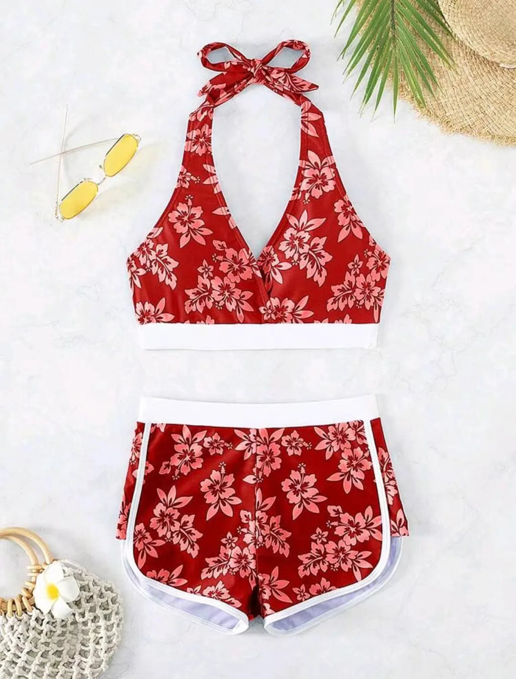 VigoBreviya Print 2026 Tied Halter Swimwear Sexy Women High Waist Bikini Set Push Up Brazilian Swimsuit Lady Beach Bathing Suit