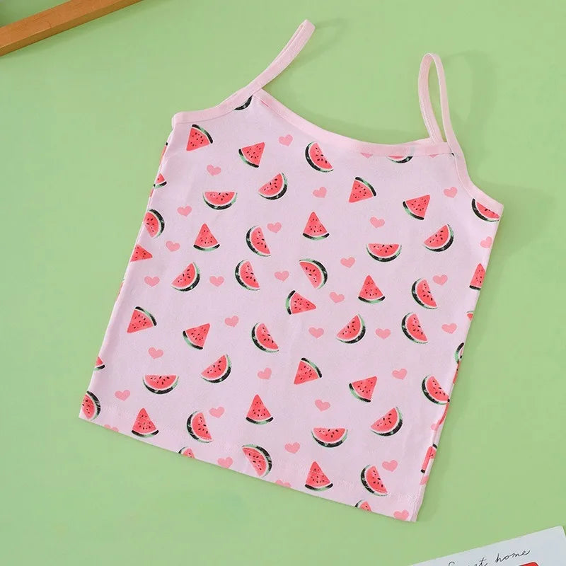 Little Girl Underwear for Kids Girl Children's Undershirts Top for Summer Girls Tops Kids Singlet Clothes 100% Cotton Camisole