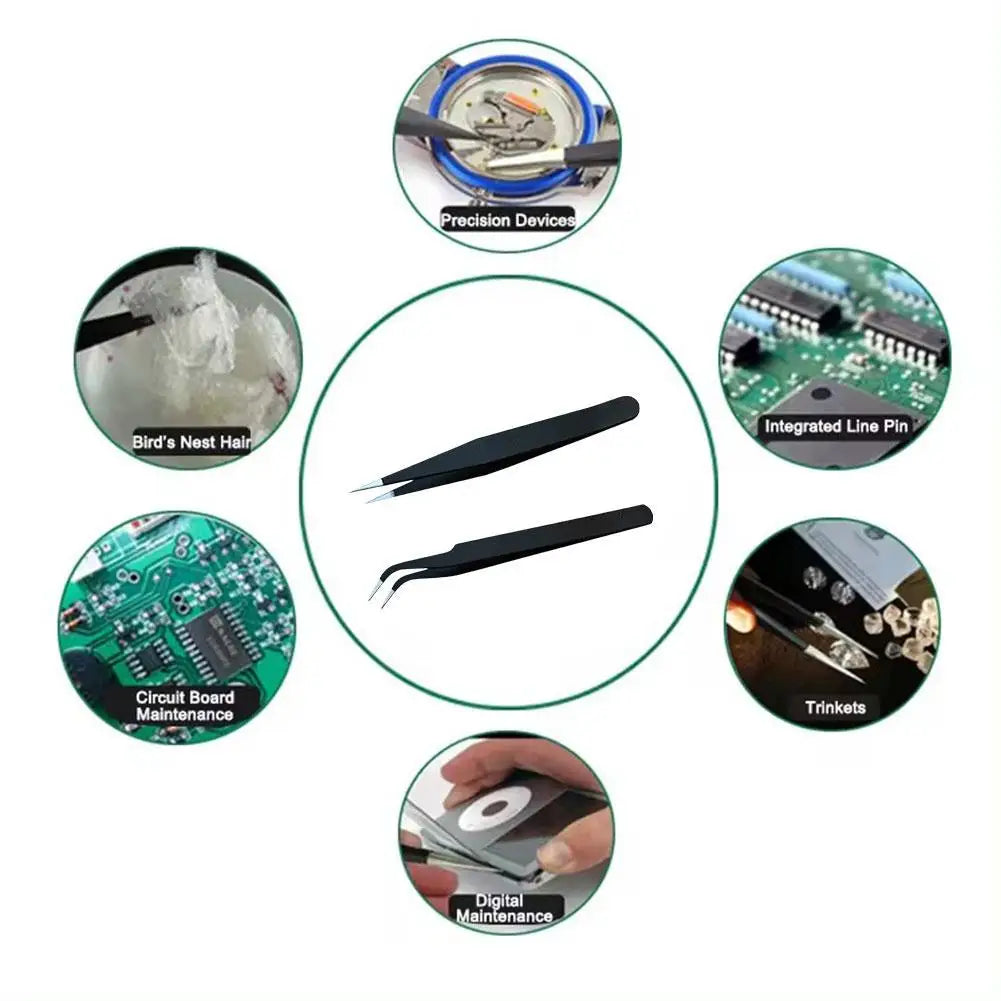 1/2pcs Eyelash Extension Tweezers Makeup Stainless Steel Eyelash 3D Accurate Clip