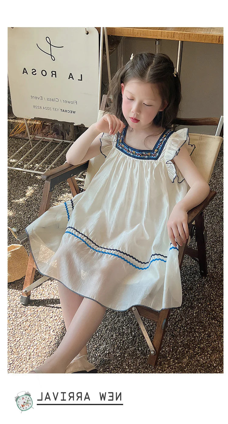 Girls children summer clothing new style cute thin toddler dress baby kids outfit