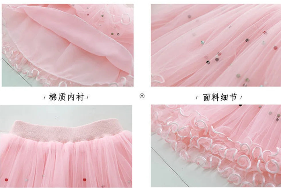 Summer Little Girls Clothing Cute Cat T Shirt& mesh Tutu Skirt Two Piece Set Fashion Korean Children Clothes Outfits 3-14years