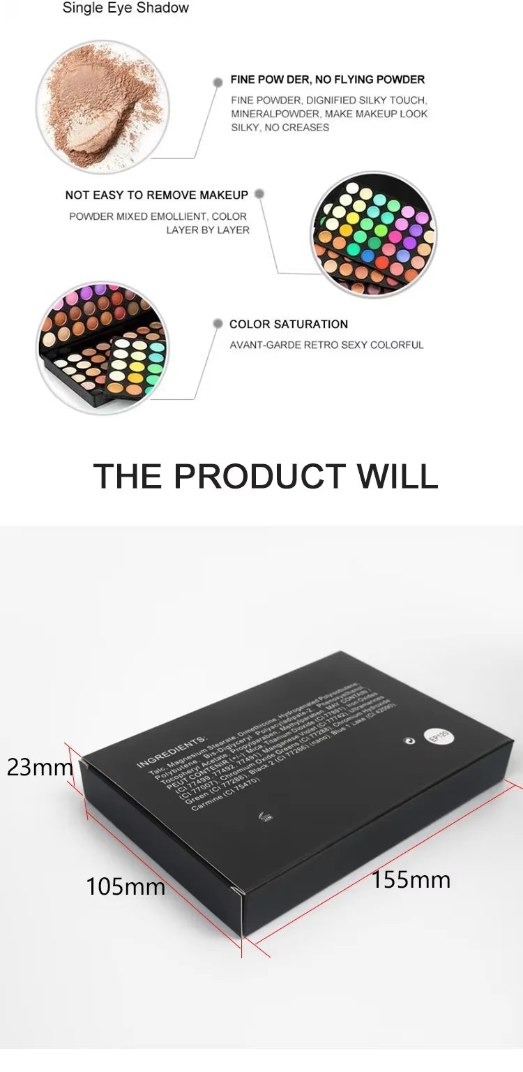 120 Color Eye Makeup,3-in-1 Eyeshadow Palette,Highly Pigmented Long Lasting Matte & Shimmer Finishes,Nude & Earth Eye Shadow
