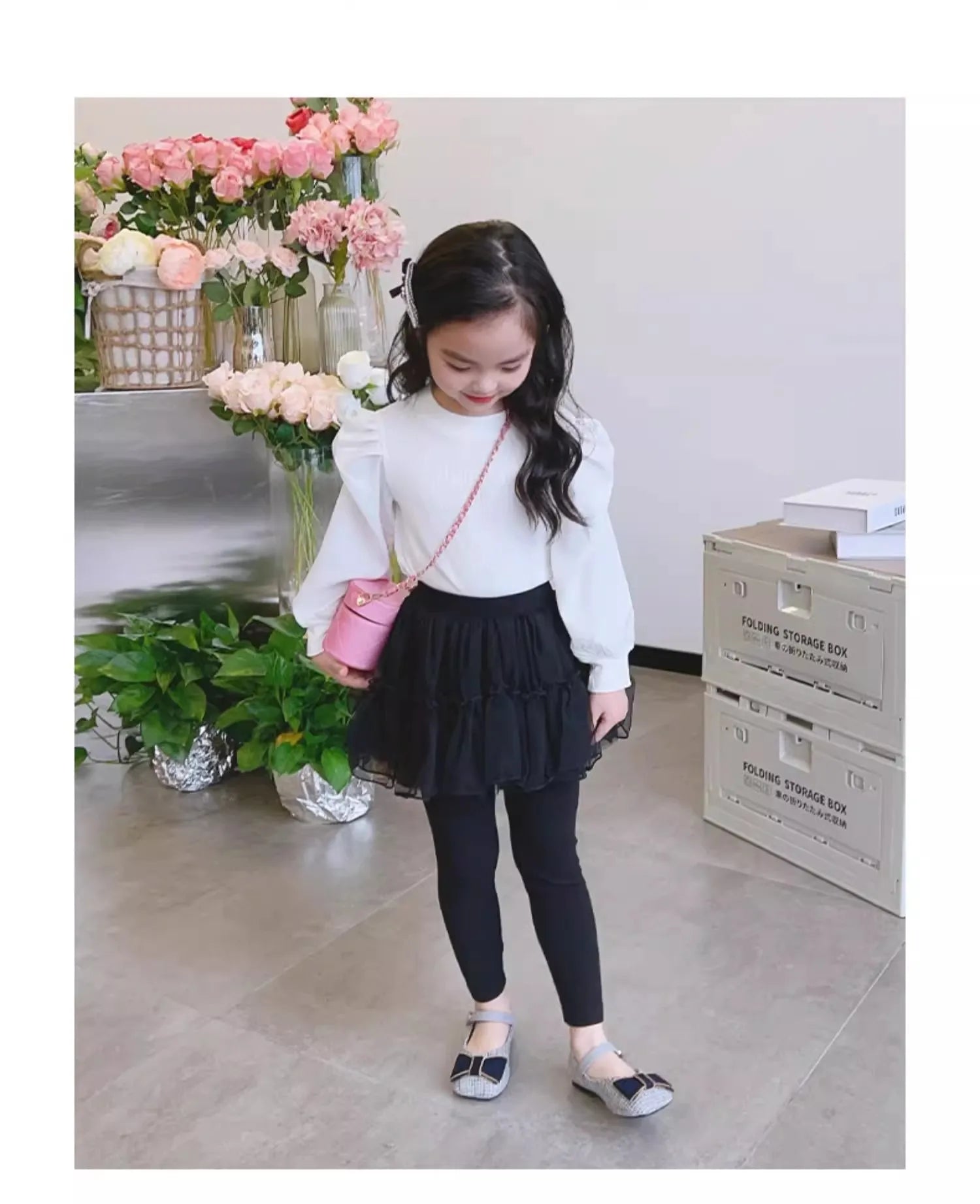 Kids Leggings Two Fake Culottes for Kids Mesh Girls' Trouser Skirts Baby Girl Clothes Leggings for Girls 2 To 7 Years