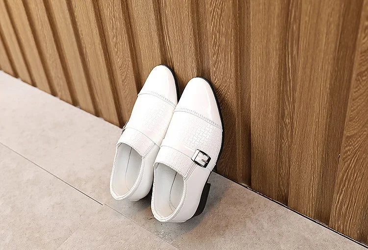 Kids Leather Shoes Students Boys Girls Soft Bottom Performance Shoes Fashion children Wedding Party Dress Shoe Toddler Footwear