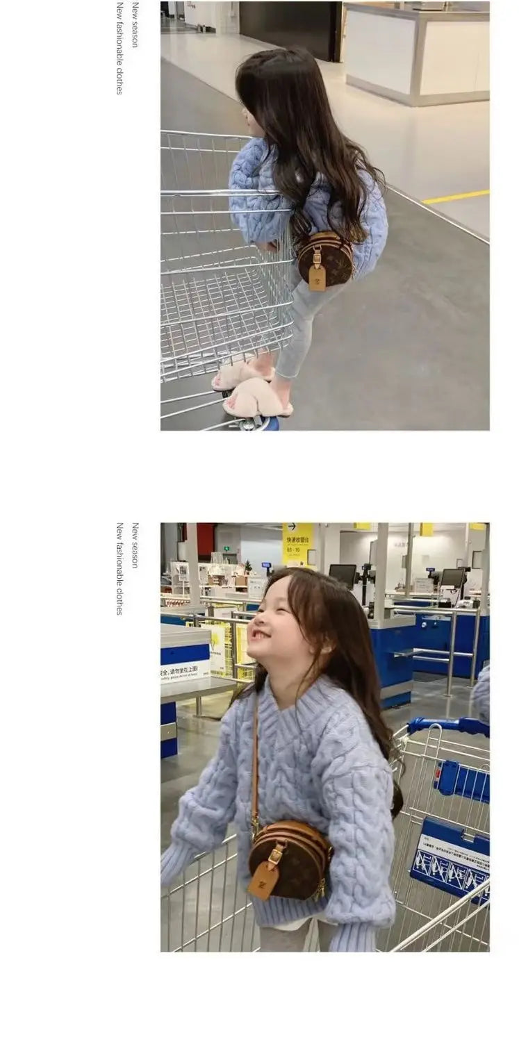 Mother And Daughter Sweater Mom And Son Matching Clothes Equal Korean Fashion Children's Clothing Women Winter Knit Tops Jumper