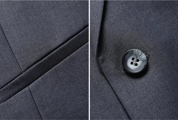 Men's Solid Color Business Suit 2025 High Quality Fashion Banquet Wedding Trend Groom Best Man Single 3/2/1