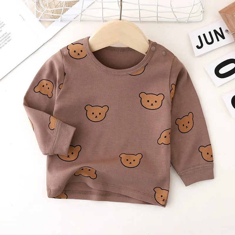 Baby Clothes 2pcs Sets Autumn  Winter Baby Pajama Set Bottom Underwear Two-piece Set Cotton Baby Boy Long Sleeves Outfit