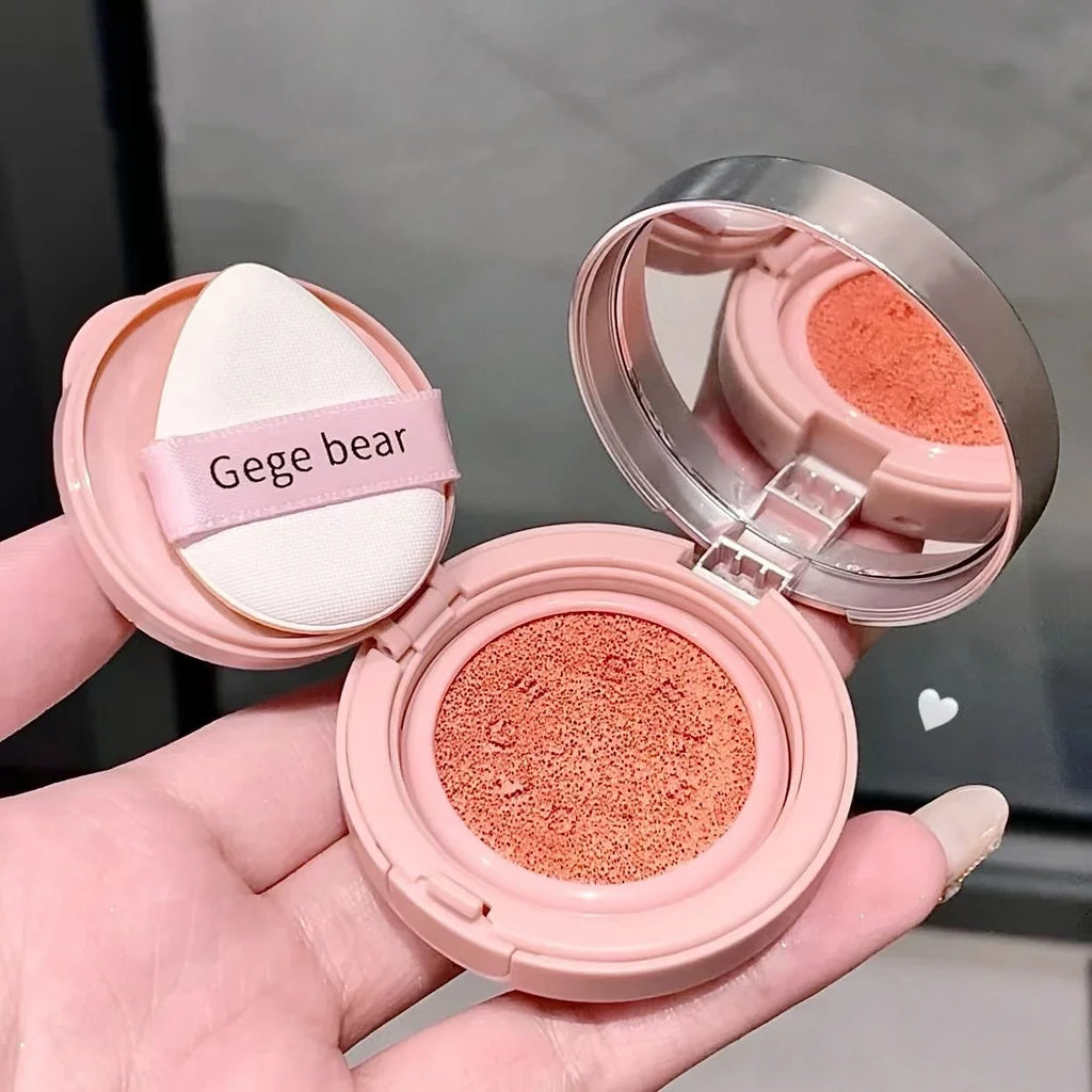 Cute Liquid Blusher Air Cushion Nude Natural Face Brighten Apricot Peach Tint Blush Shading Rouge Rubor Korean Makeup Cosmetics