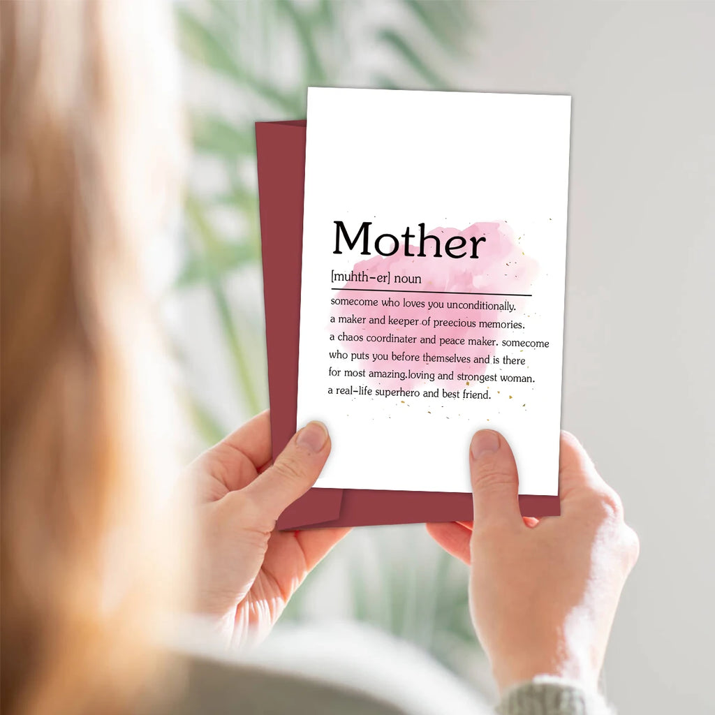 1PC Mother's Day Card with Envelope,Creative Birthday Card For Mom,Thank You Cards for Her,Holiday Greeting Card Gift for Mother