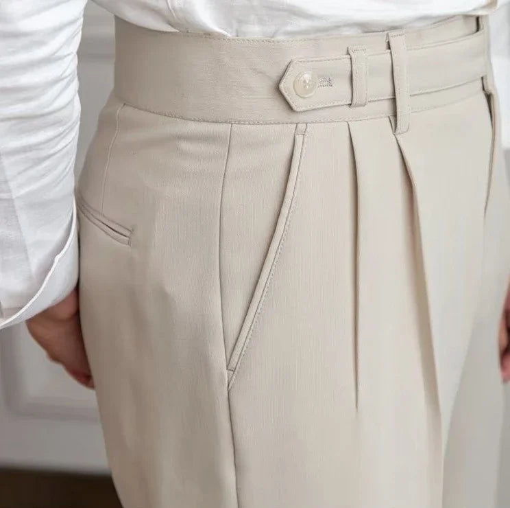 Man Suits Pants Fluid Khaki Draped Trousers for Men Baggy Suit Korean Style Clothes Reviews Many Slacks High Quality Dress Up