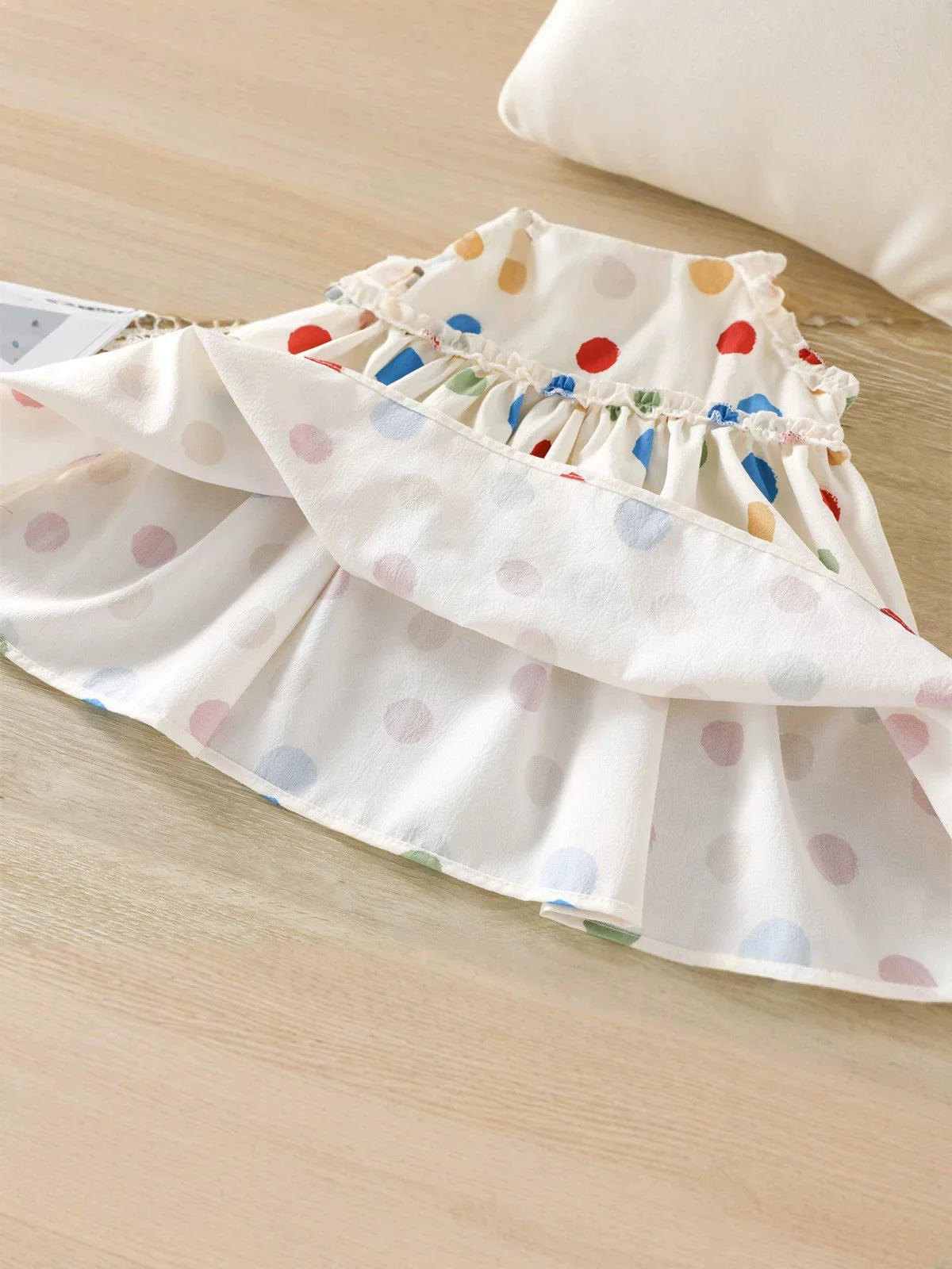 1-3Y Baby Girl's Clothing Baby's Cute and Sweet Dress Summer New Children's Clothing Colorful Polka Dot Camisole Girls' Dress