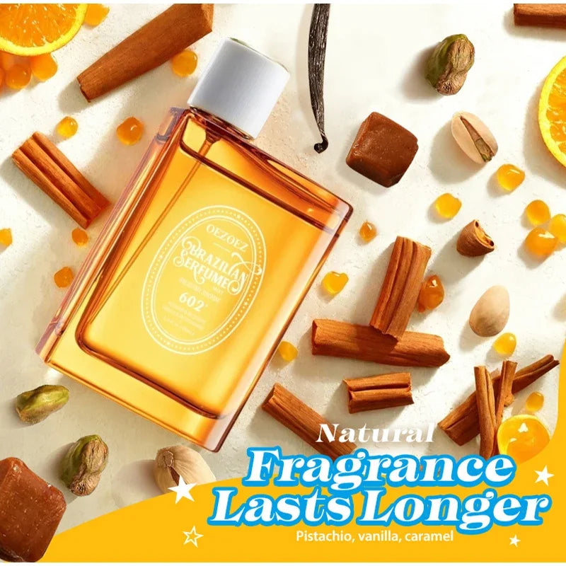 Luxury Caramel Vanilla Perfume 100ml, Oriental Floral Fruity Gourmand Fragrance Mist, Jasmine Eau De Parfum Spray Strong Sillage