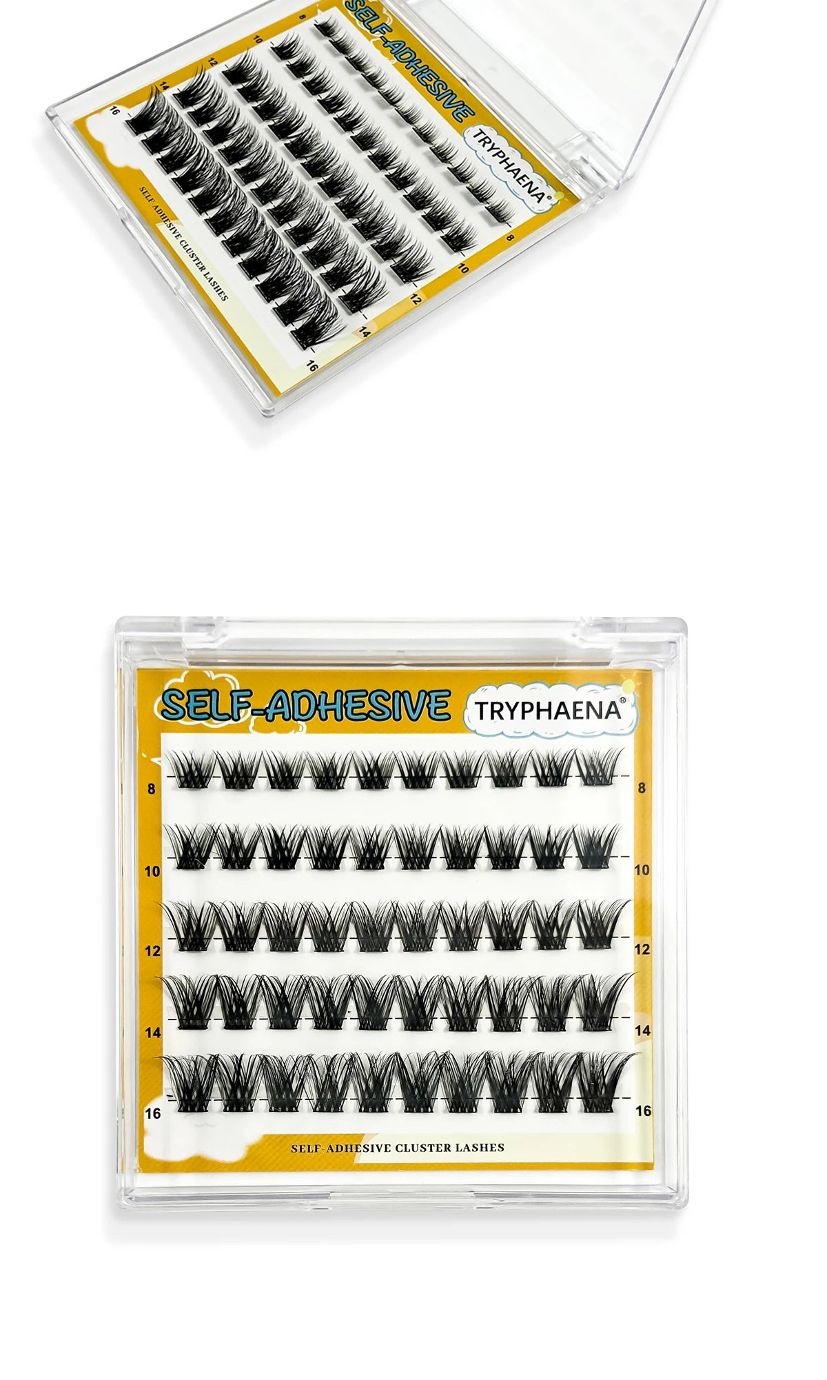 Self Adhesive Cluster Lashes Reusable DIY Lash Extensions Kit No Glue Needed Individual Eyelash Set Wispy Natural Lash Clusters