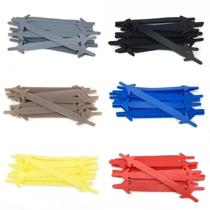 NEW 12pcs/lot Silicone Shoelaces No Tie Elastic Shoe Laces Special Shoestrings for Kid/Adult Lacing Rubber Sneakers Shoe Lace