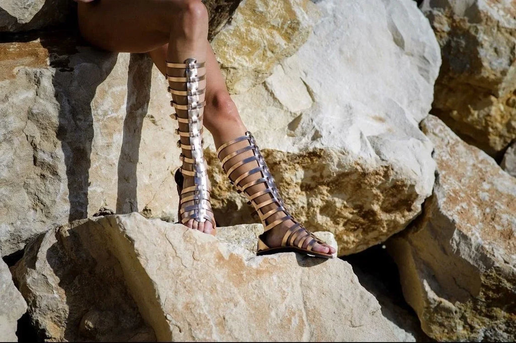 Sandal Woman 2024 Summer Roman Bandage Sandals Women Causal Zip Flat Sandals Girls Summer Hollow Beach Shoes