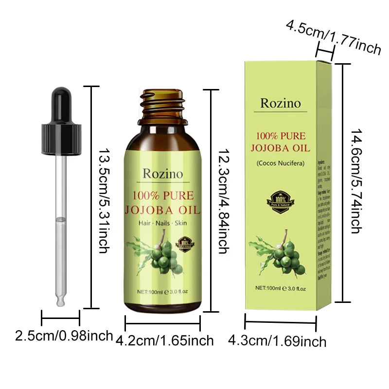 100% Pure and Natural Essential Oils Castor Oil for Hair Care, Body Care Plant Massage Oil Base Oil Gentle and To Easy Absorb