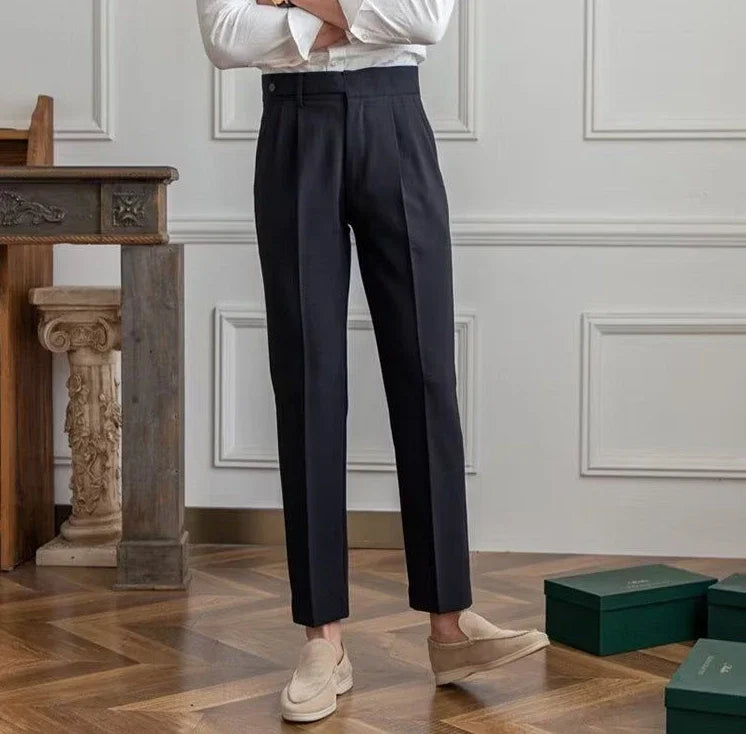 Man Suits Pants Fluid Khaki Draped Trousers for Men Baggy Suit Korean Style Clothes Reviews Many Slacks High Quality Dress Up