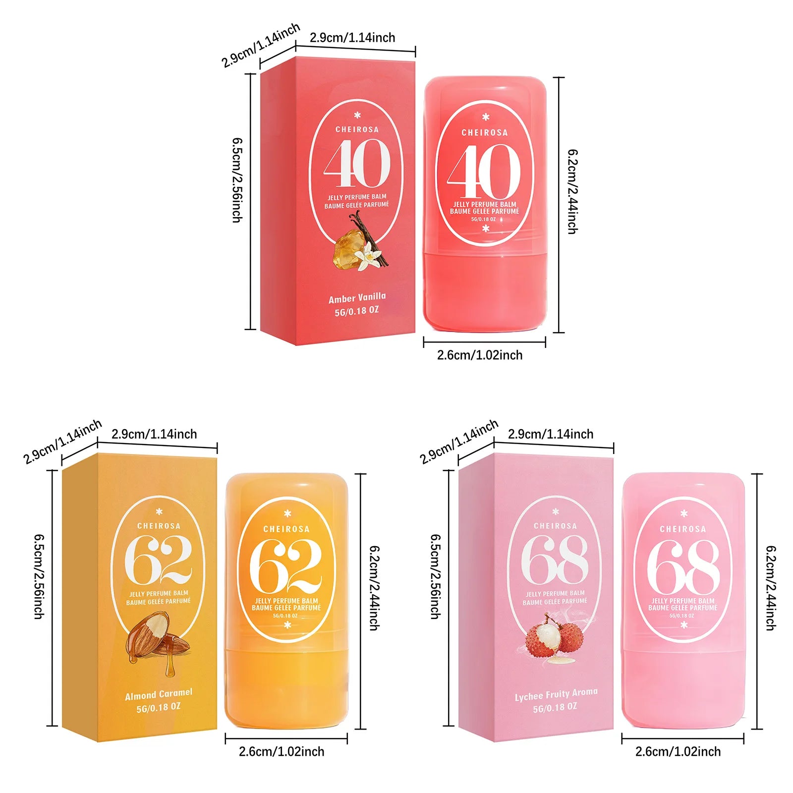Solid Perfume Balm Series, Natural Fruity Scent, Sweet & Fresh, Long-Lasting Aroma, Versatile, Portable Mini Travel Fragrance