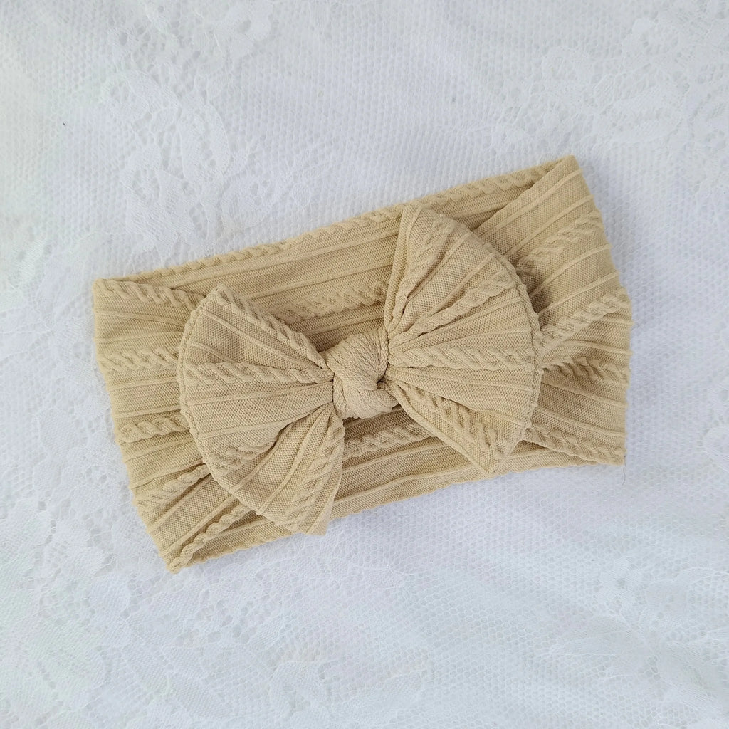 Lovely Newborn Baby Headband For Girls Elastic Knit Children Turban Baby Bows Soft Nylon Kids Headwear Hair Accessories