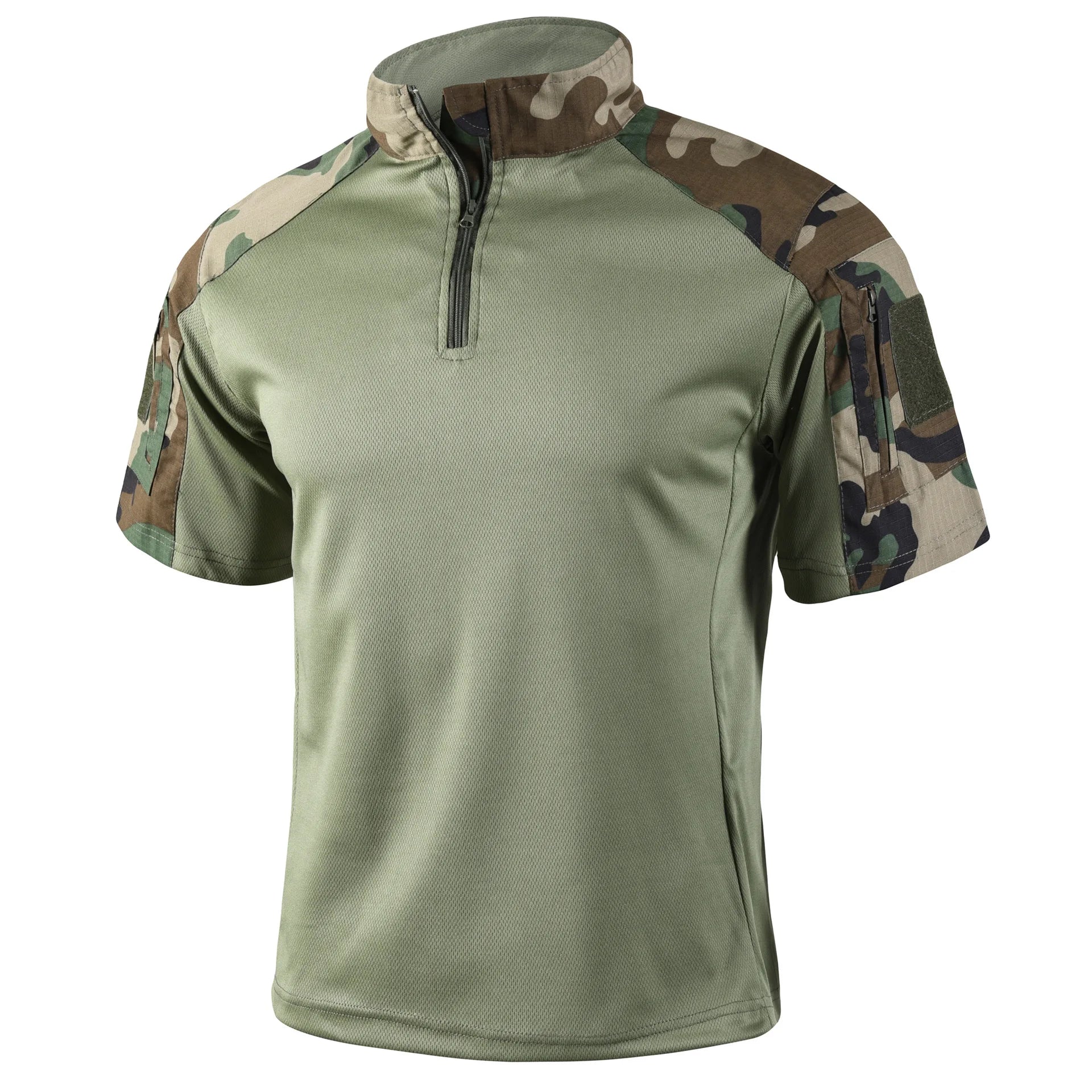 Camo Tactical Shirt Short Sleeve Quick Dry Combat T-Shirt Men's Camouflage Military Army T Shirt Outdoor Hunting Hiking Shirts