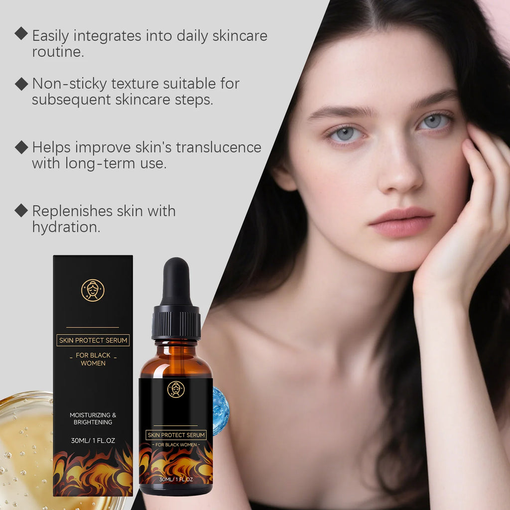 Facial skin care essence nourishes and brightens the skin on the face, providing daily moisture retention.