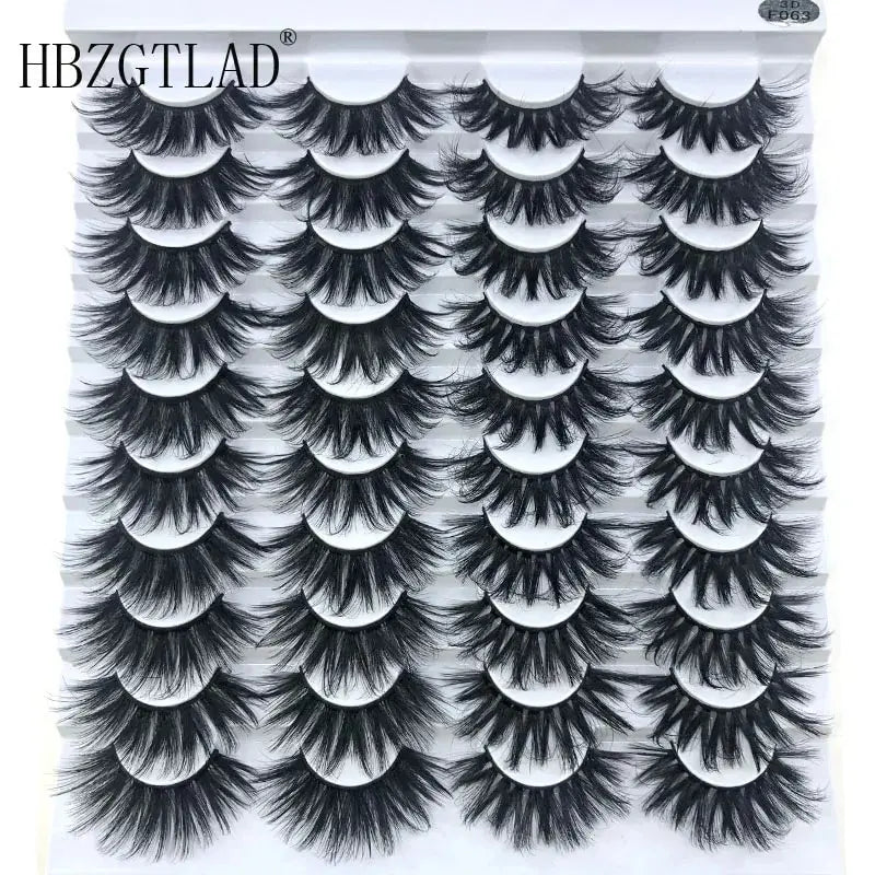 HBZGTLAD New 20 Pairs False Lashes 3D Mink Lashes Fluffy Dramatic Thick Volume Eyelashes Natural Lashes Fake Lashes Makeup