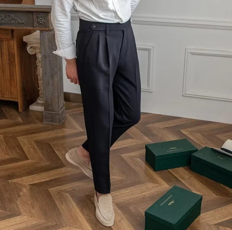 Man Suits Pants Fluid Khaki Draped Trousers for Men Baggy Suit Korean Style Clothes Reviews Many Slacks High Quality Dress Up