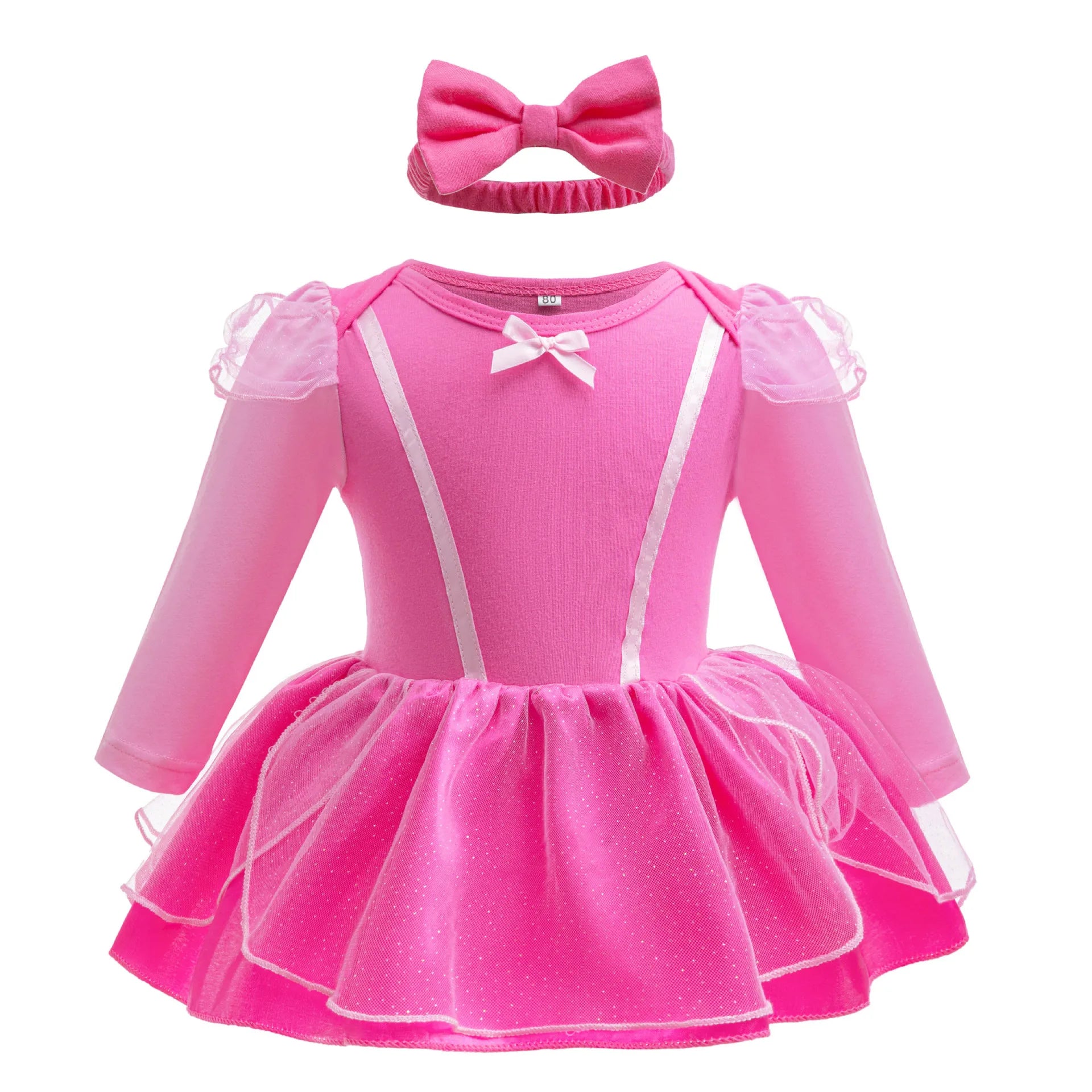 Little Girl Crawling Clothes Movie Princess Role-playing Costume Baby Cute Cotton Jumpsuit Toddlers Birthday Dress