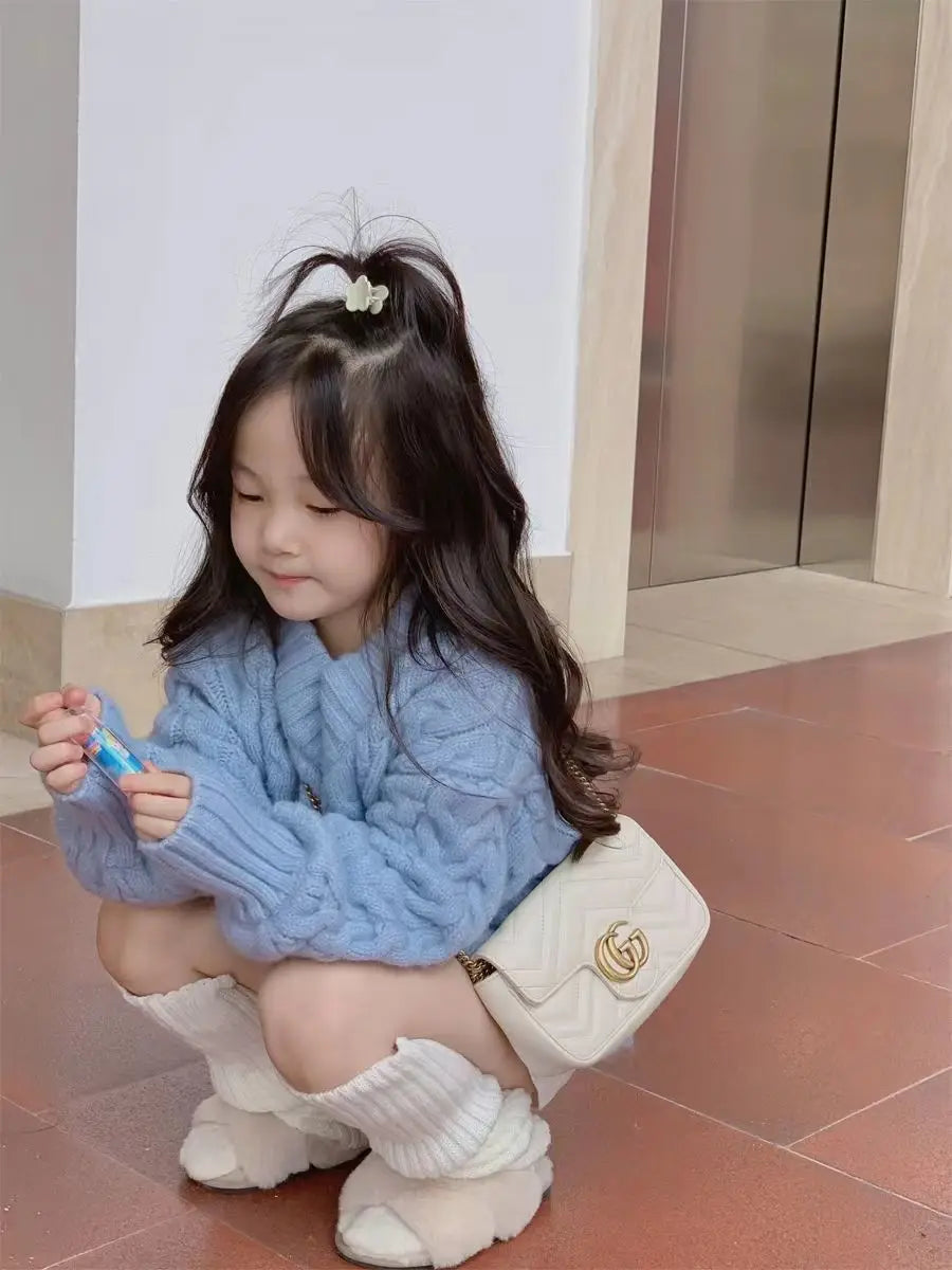 Mother And Daughter Sweater Mom And Son Matching Clothes Equal Korean Fashion Children's Clothing Women Winter Knit Tops Jumper
