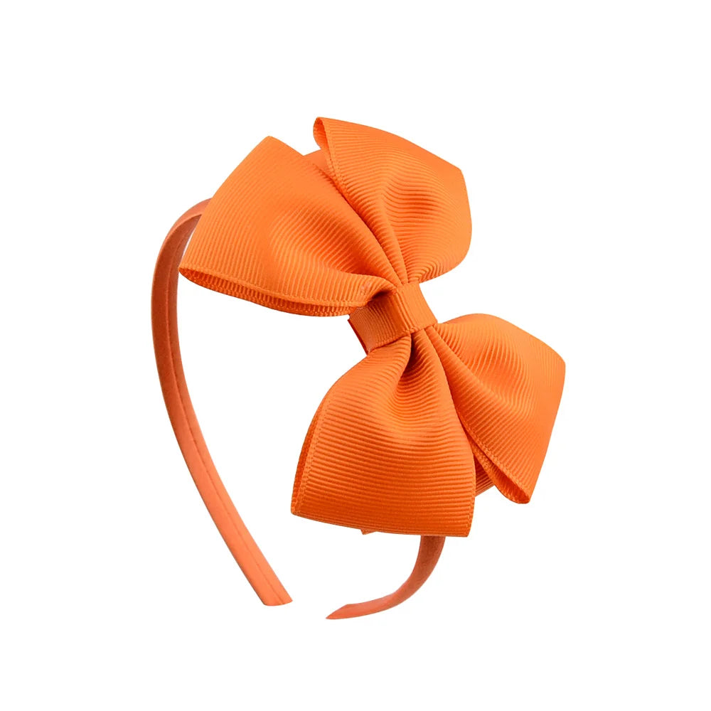1 Piece Ribbon Handmade Hair Bows Hairbands for Baby Girls 20 Colors Cute Bowknot Solid Headband Headwear Baby Hair Accessories