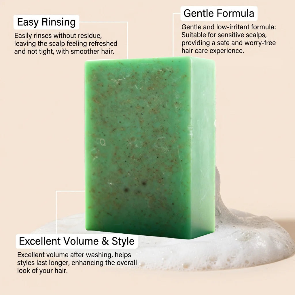 Rosemary Volumizing Shampoo Soap Thickening Gentle Cleansing Smoothing Nourishing Scalp Oil Control Refreshing Shampoo Bar 100g