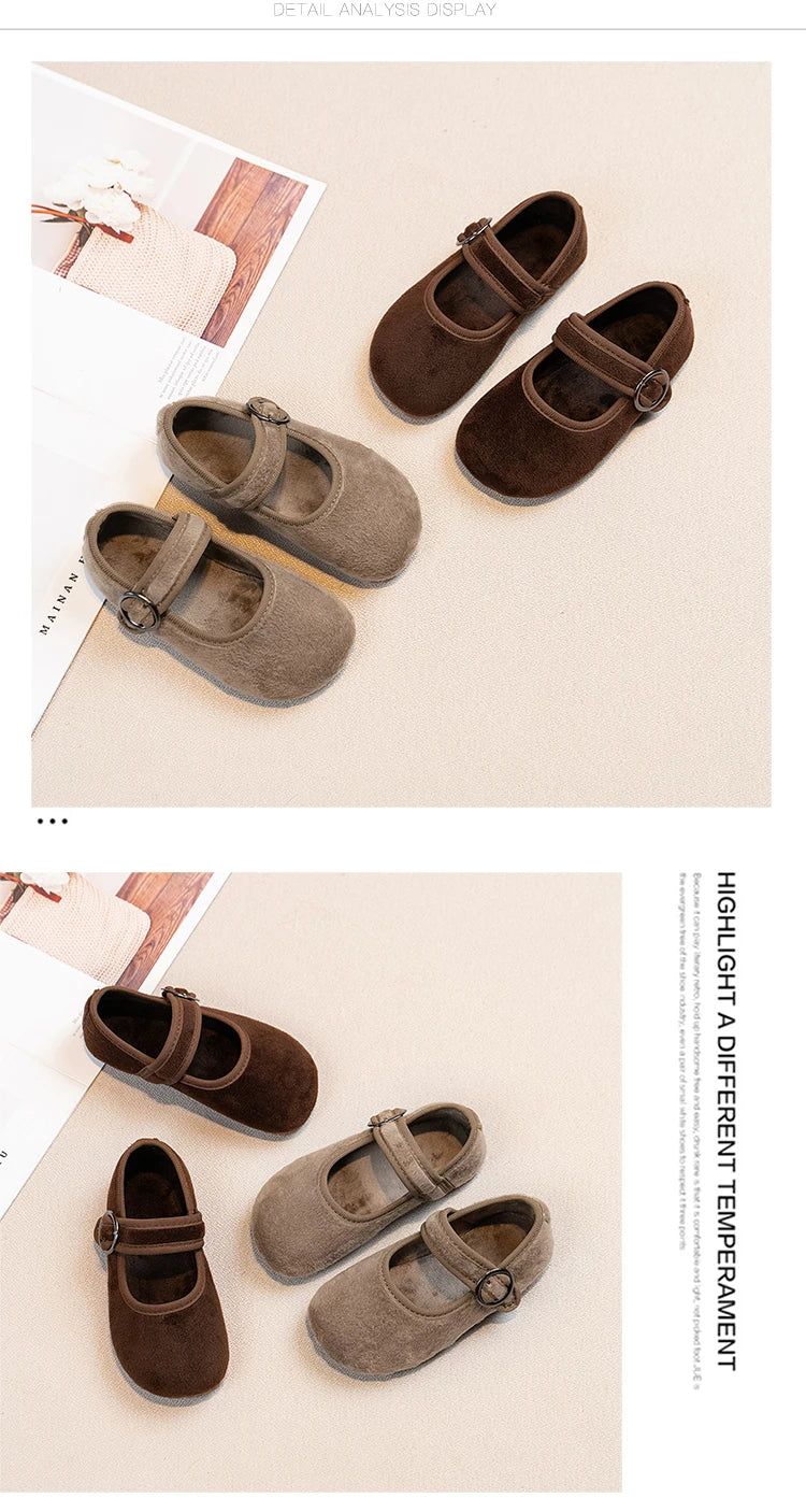 Baby Girls Spring/Autumn Fashion Popular New Kids Solid Color Flat Casual Comfortable Student Children's Walking Shoes Size21-30