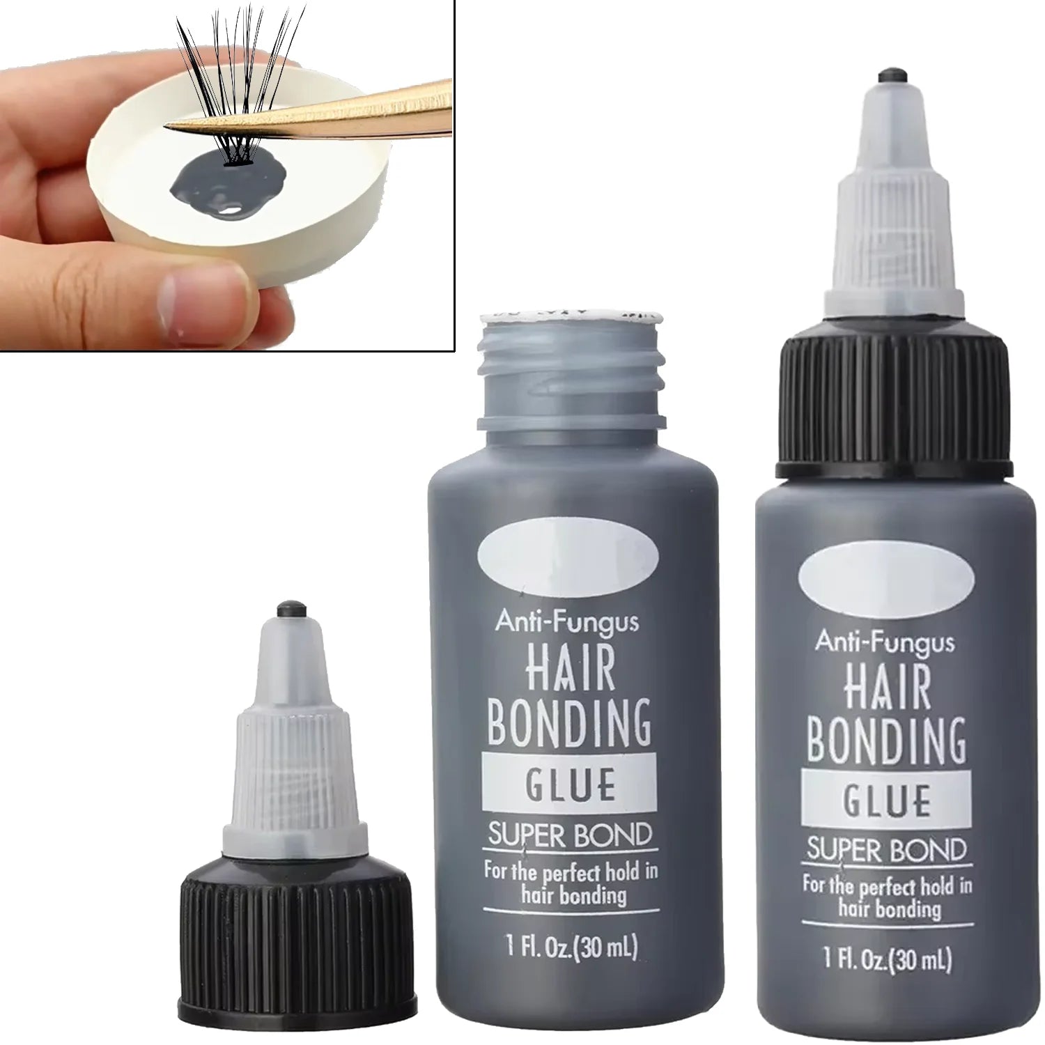 Bonding Glue Eyelash Extension Glue Waterproof Fast Drying Strong Hold Adhesive Professional Invisible Bond Fast Dryi 1/2/4oz