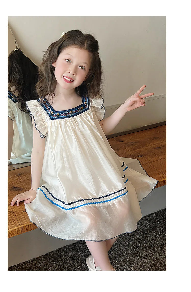 Girls children summer clothing new style cute thin toddler dress baby kids outfit