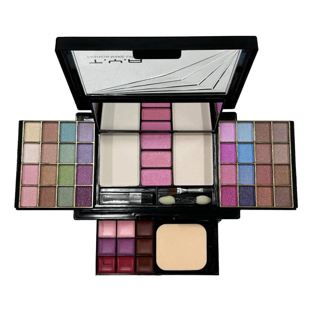 Marie Kit de Maquillaje Completo Multifuncional para Mujer — Caja Todo en Uno con 46 Colores, Labiales, Sombras, Cejas, Brochas y Paleta de Maquillaje