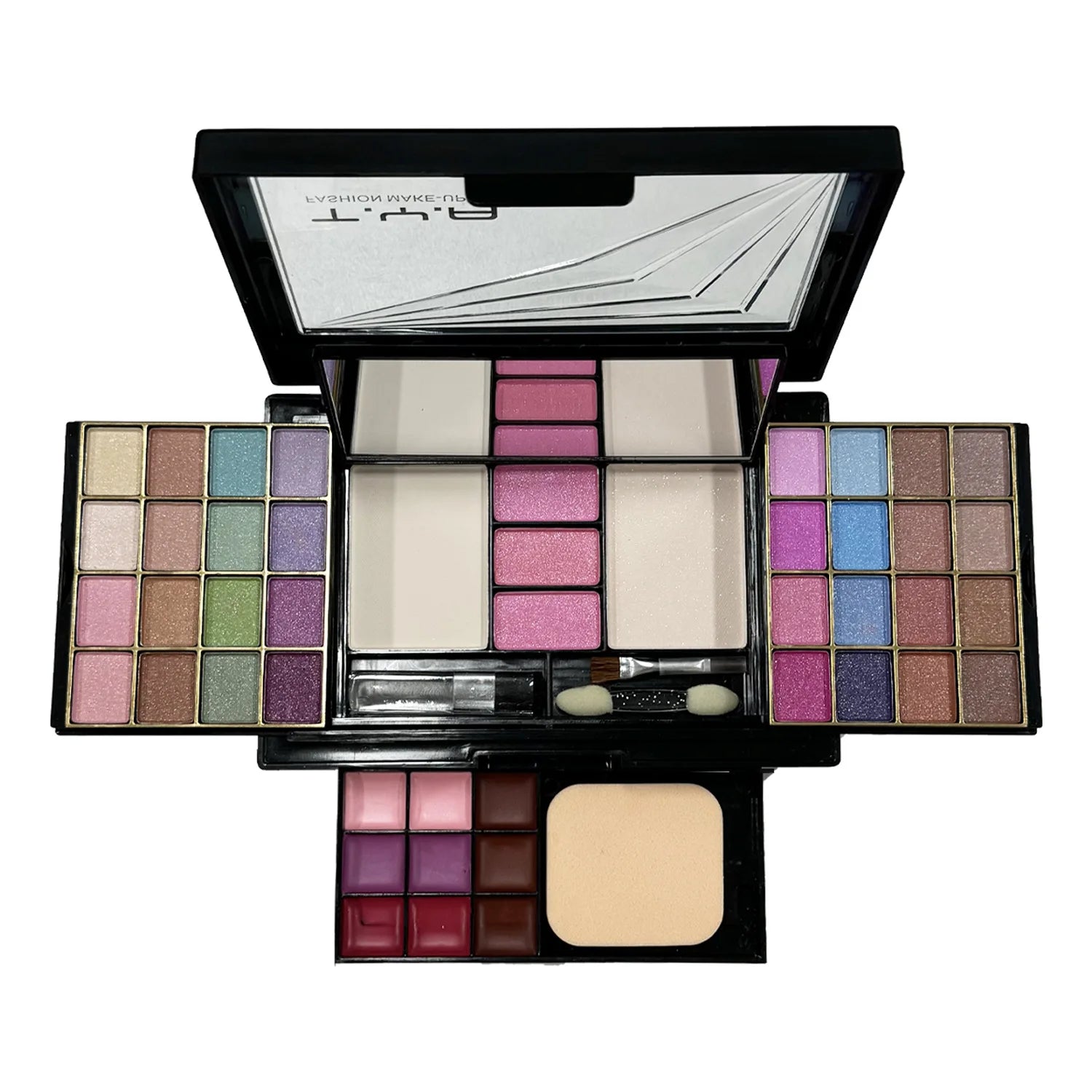 Marie Kit de Maquillaje Completo Multifuncional para Mujer — Caja Todo en Uno con 46 Colores, Labiales, Sombras, Cejas, Brochas y Paleta de Maquillaje