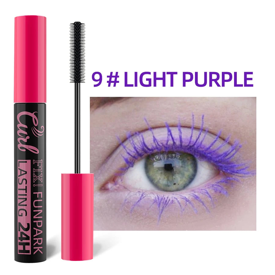 Multicolor Curling Mascara Waterproof Fast Drying Eyelashes Extension Lashes Korean Makeup Lasting White Blue Purple Mascara