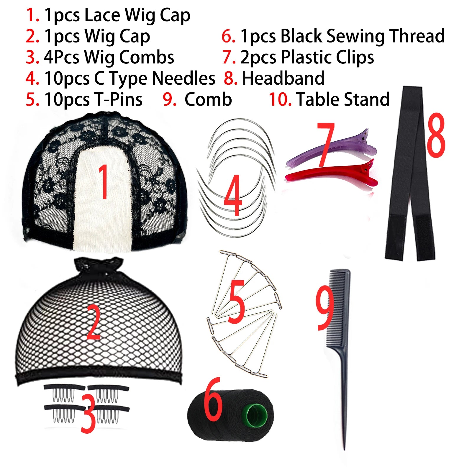 Wig Head Mannequin Head for Wigs, Wig Stand with Head for Hair Styling Practice Display Wigs Making Tripod Stand with T Pins Set