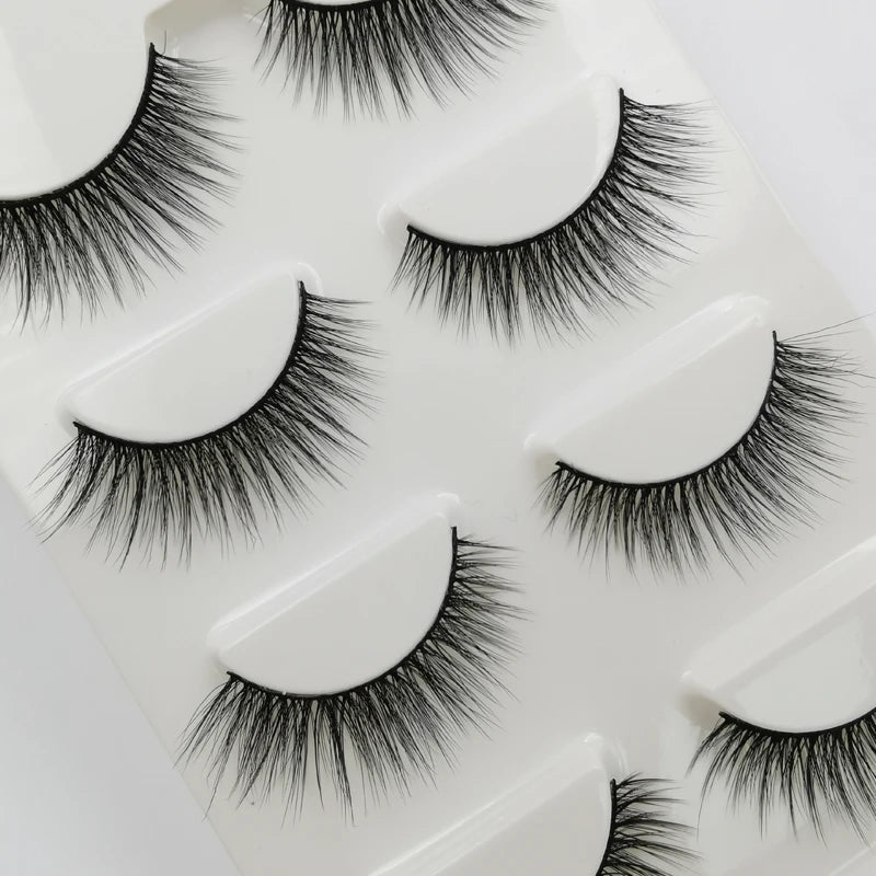 YSDO 3/4 Pairs Eyelashes Natural Long 3d Mink Lashes Faux Cils Hand Made Mink Eyelashes Strip Makeup False Lashes Volume Cilios