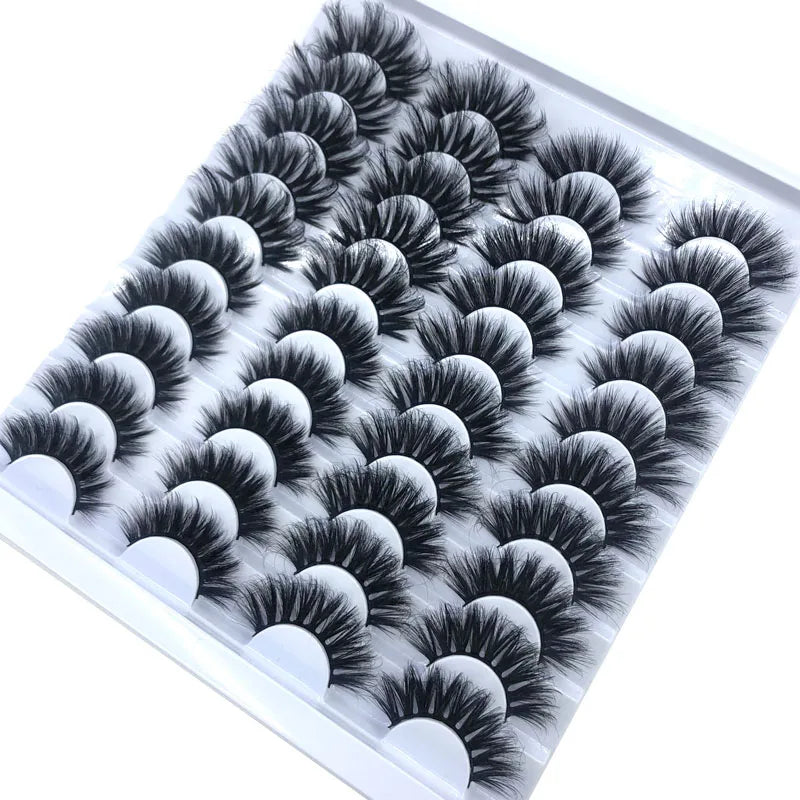 HBZGTLAD New 20 Pairs False Lashes 3D Mink Lashes Fluffy Dramatic Thick Volume Eyelashes Natural Lashes Fake Lashes Makeup