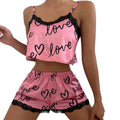 Women'S Pajama Shorts Suit Homewear Print Underwear Pijama Sexy Lingerie Camisoles Tanks Nighty Ladies Sleepwear