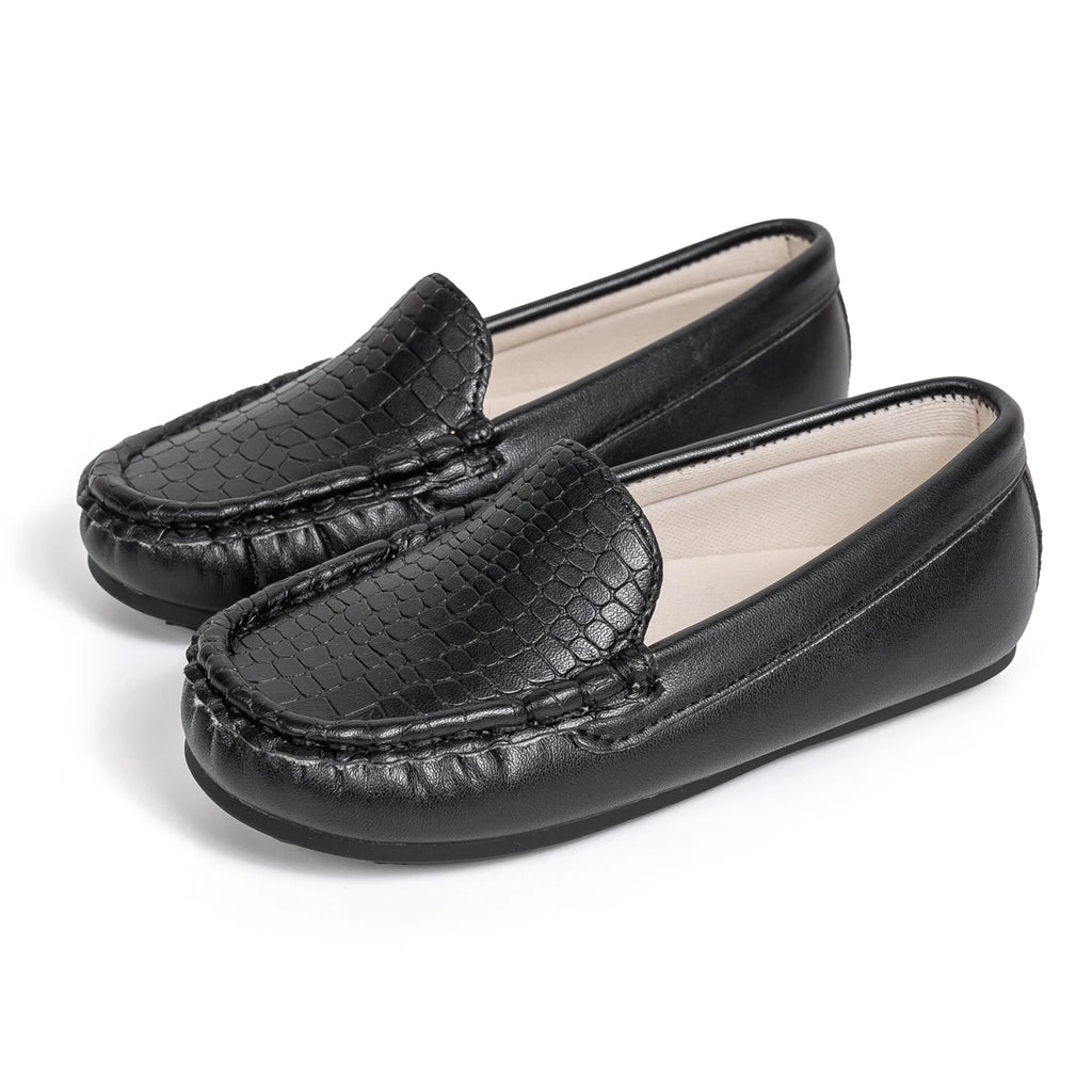 Toddler Boys' Loafers Stone Pattern Slip-On Dress Shoes Kids Comfortable Formal Performance Footwear
