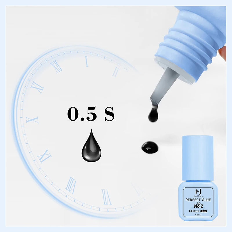 JOMAY Eyelash Glue Waterproof Lashes Extensions 0.3S-0.5S Adhesive Fast Drying Long Lasting Eye Glue Makeup Tools 5ML