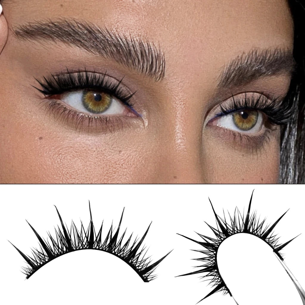 VELTRINAY Manga Lashes False Lashes Dramatic Faux Mink Lashes Wispy Natural Look Fox Eye Lashes Fake Lashes Makeup