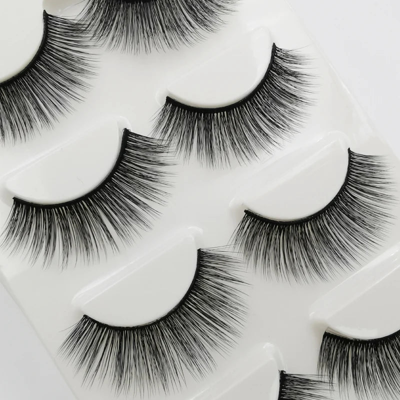 YSDO 3/4 Pairs Eyelashes Natural Long 3d Mink Lashes Faux Cils Hand Made Mink Eyelashes Strip Makeup False Lashes Volume Cilios
