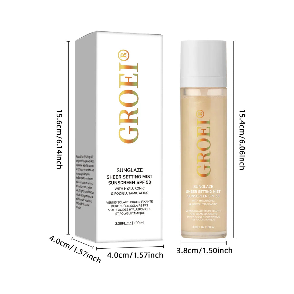 Marie Spray Fijador con Protector Solar SPF 50 100ml — Bruma Facial Ligera, Transparente, No Grasosa y Refrescante para el Cuidado de la Piel