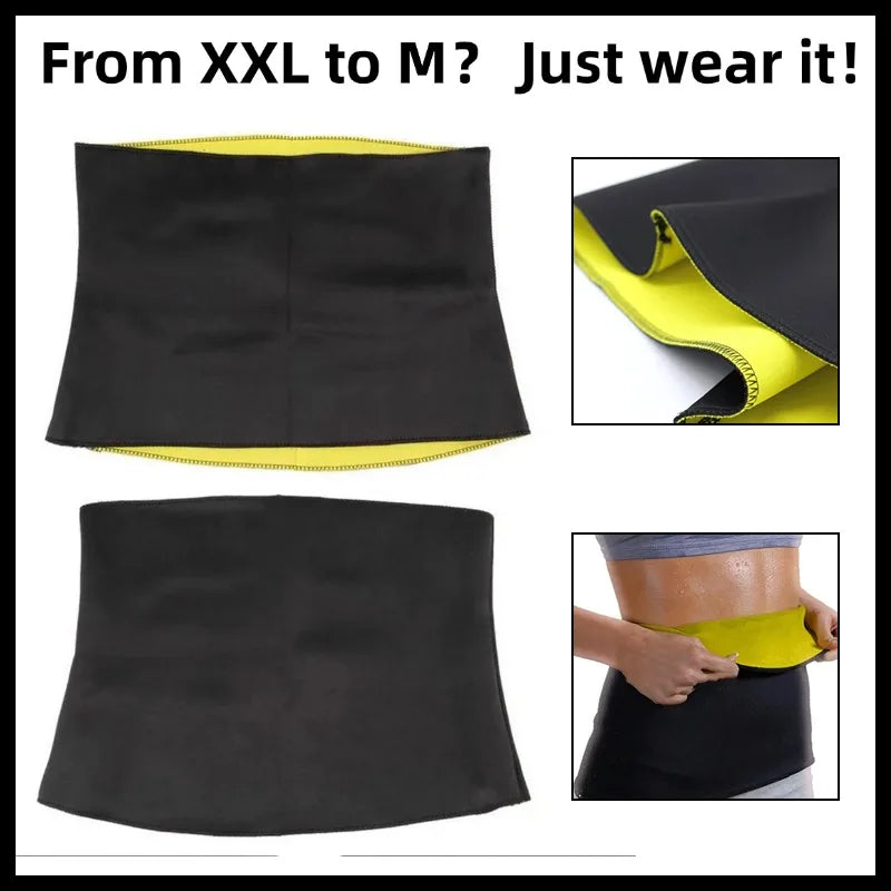Waist Trainer Sweat Belt for Women Men Weight Loss Tummy Control Body Shaper Slimming Wrap Abdominal Trimmer Gym Fitness Band